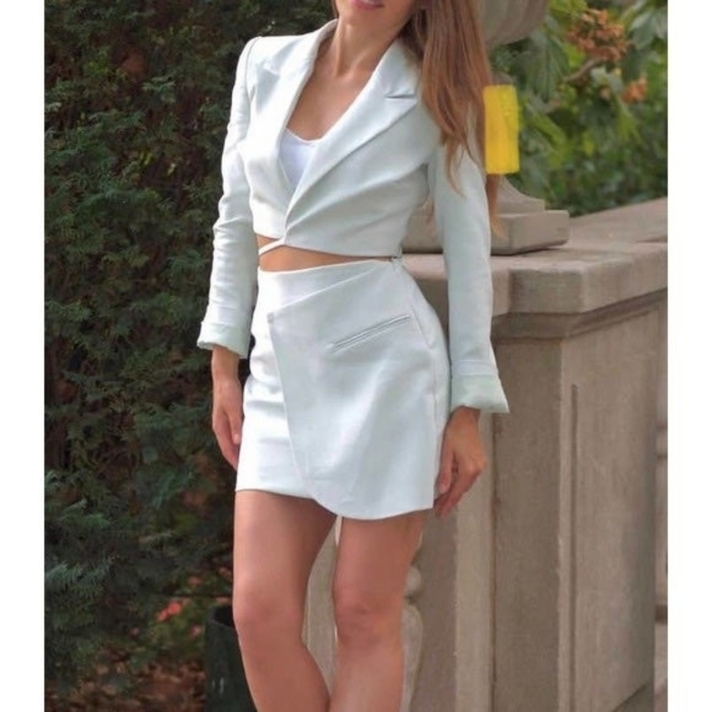 Elegant Sage Blazer Dress - Like New